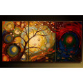 Group Hand-Painted Canvas Abstract Oil Painting